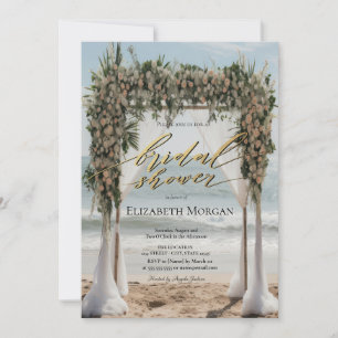 Tropical Beach Floral Arbor  Invitation