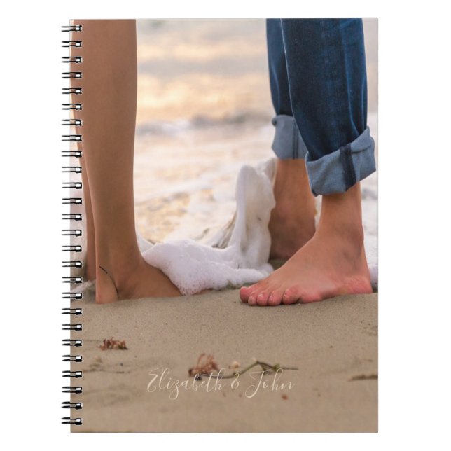 Tropical Beach,Foots,Waves -Personalized Notebook (Front)