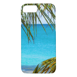 Tropical Beach framed with Palm Fronds Case-Mate iPhone Case