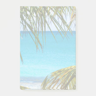 Tropical Beach framed with Palm Fronds Post-it Notes