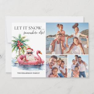 Tropical Beach Funny Christmas Photo Holiday Card