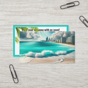 Tropical Beach Getaway Business Card
