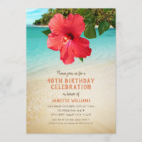 Tropical Beach Hawaiian Themed 40th Birthday Party