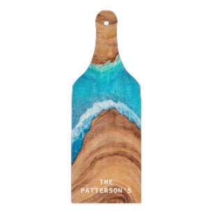 Tropical Beach House Personalized Name Gift Cutting Board