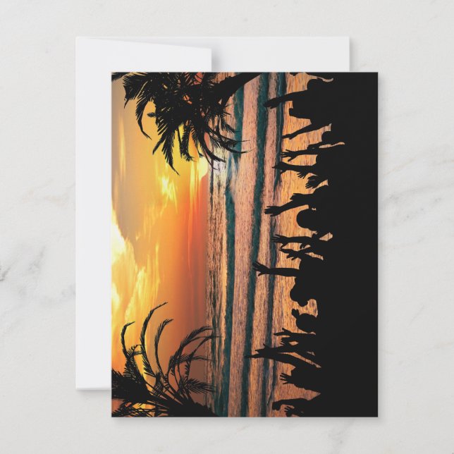 Tropical Beach Invitations (Front)