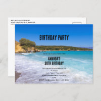 Tropical Beach Island Paradise Invitation d'annive