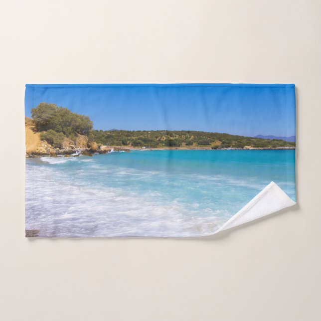 Tropical Beach Island Paradise Photo Bath Towel Set (Hand Towel)