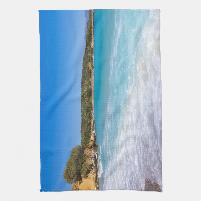 Tropical Beach Island Paradise Photo Kitchen Towel (Vertical)