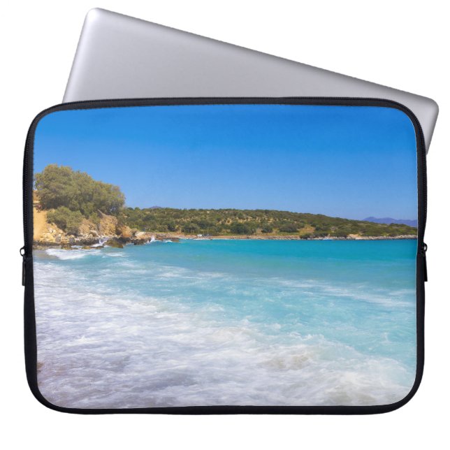 Tropical Beach Island Paradise Photo Laptop Sleeve (Front)