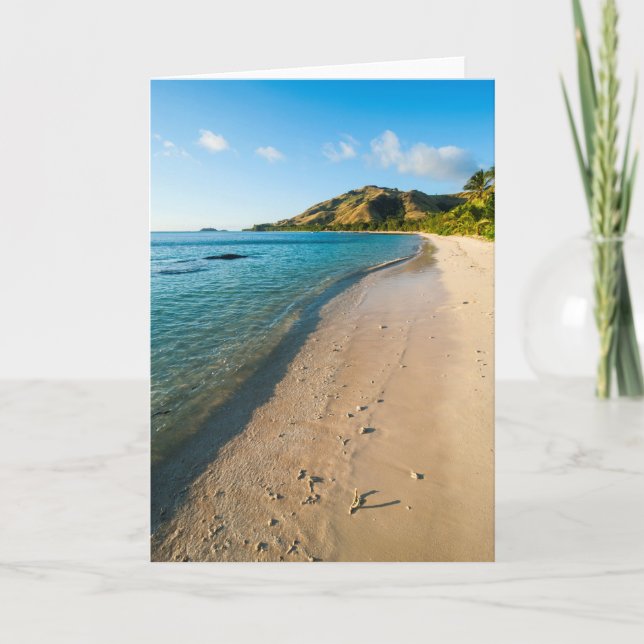 Tropical Beach Landscape, Fiji Card (Front)