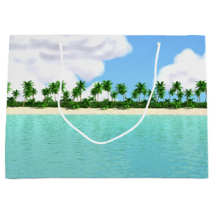 Tropical Beach Large Gift Bag