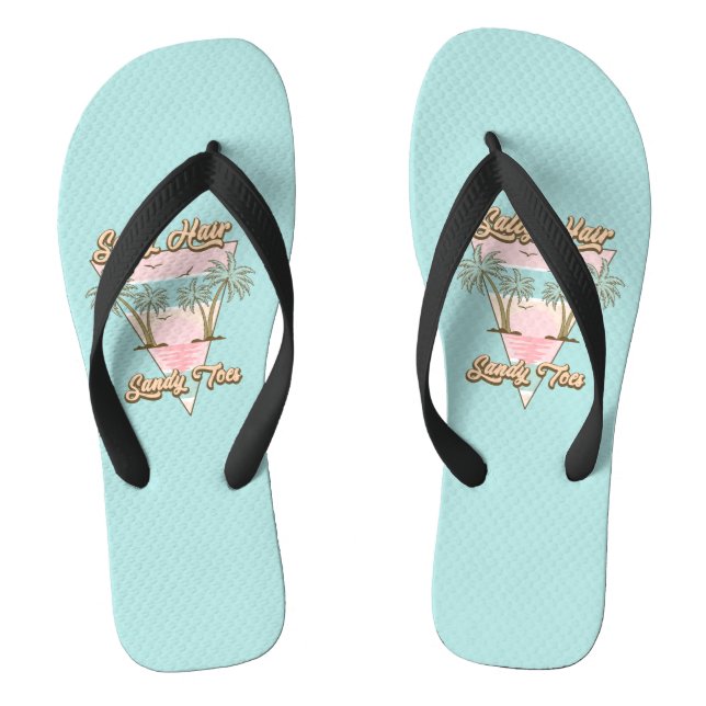 Tropical Beach Life Flip Flops (Footbed)