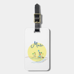 Tropical Beach Luggage Tag