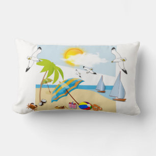 Tropical Beach Lumbar Pillow
