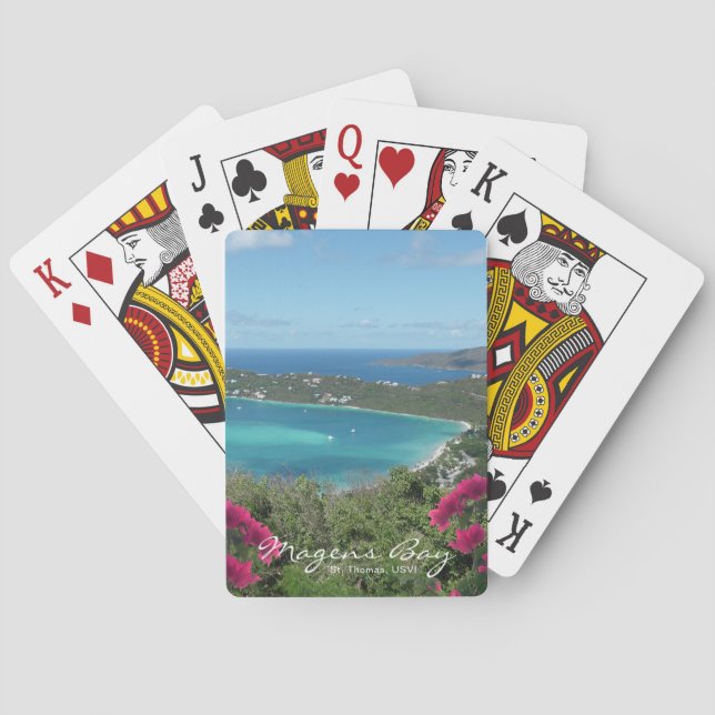 Tropical Beach Magens Bay St. Thomas, USVI Photo Playing Cards (Back)