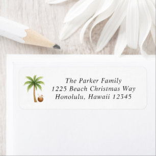 Tropical Beach Modern Christmas Retourner Adresse