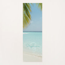Tropical Beach Monogramed Elegant Palm Tree