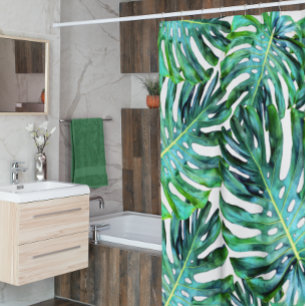 Tropical Beach Monstera Leaf Pattern Modern