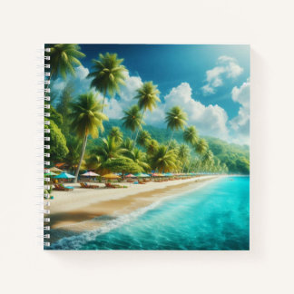 Tropical Beach Notebook