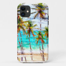 Tropical Beach Ocean Custom iPhone Case