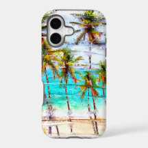 Tropical Beach Ocean Custom iPhone Case