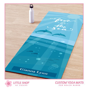 Tropical Beach Ocean Marine Life Personalized Yoga Mat