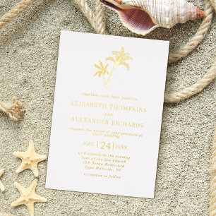 Tropical Beach Palm Tree Coastal Wedding