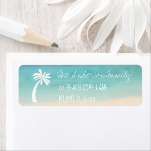 Tropical Beach Palm Tree Handwriting Typography