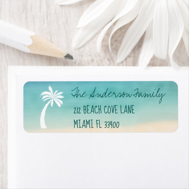 Tropical Beach Palm Tree Handwriting Typography (Insitu)