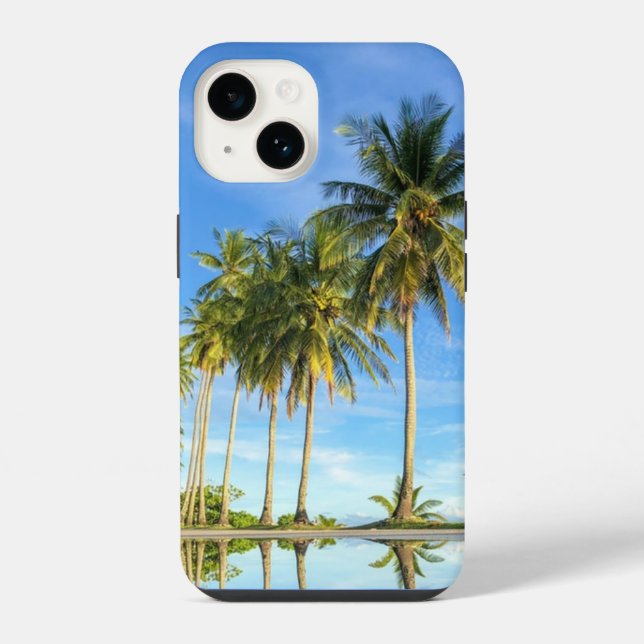 Tropical Beach Palm Tree  iPhone Case (Back)