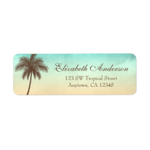 Tropical Beach Palm Tree Personalized