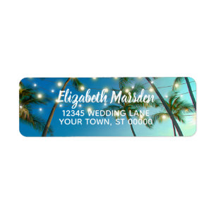 Tropical Beach Palms String Lights Adresse de reto