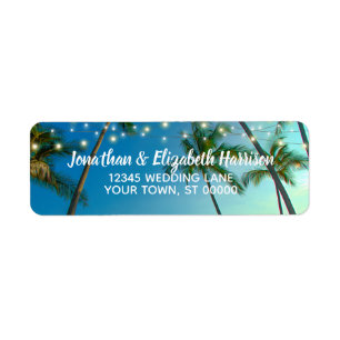 Tropical Beach Palms String Lights Adresse de reto