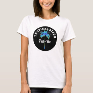 Tropical Beach Par Tee Palm Tree Golf