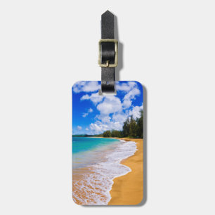 Tropical beach paradise, Hawaii Luggage Tag