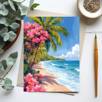 Tropical Beach Paradise | Ocean Painting