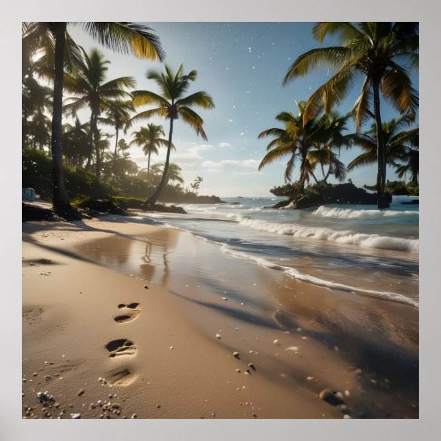 Tropical Beach Paradise Poster (Front)