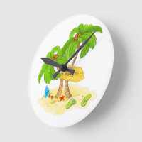 Tropical Beach Paradise Wall Art – Palm Trees, San