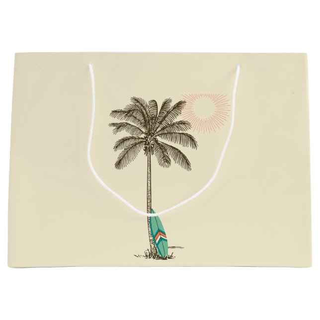 Tropical Beach Party Palm Tree Gift Bags (Front)
