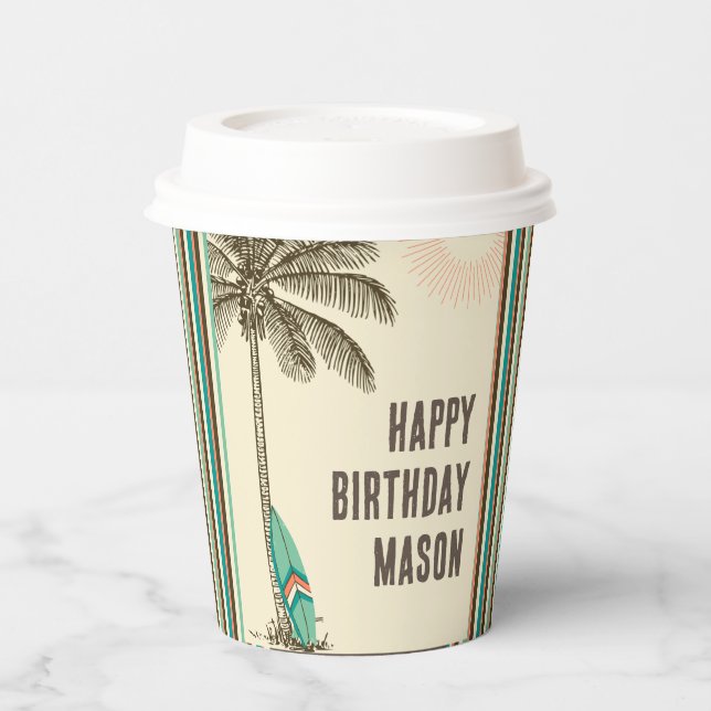 Tropical Beach Party Palm Tree Paper cup (Left)