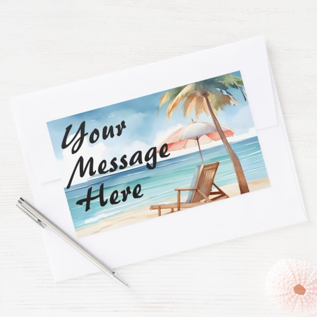 Tropical Beach Party Sticker (Envelope)