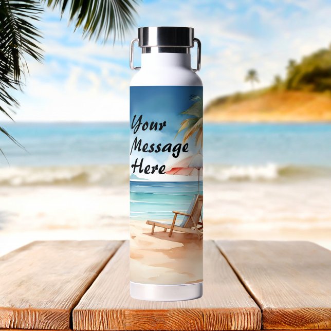 Tropical Beach Party Water Bottle (Creator Uploaded)