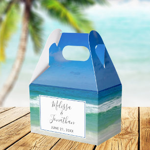 Tropical Beach Photo Beautiful Blue Ocean Wedding Favor Box