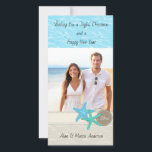 Tropical Beach  Photo Christmas Card<br><div class="desc">Tropical Beach Photo Christmas Card . Crop photos into a square. Easy to personalize. Tropical Beach Photo Christmas Card. Capture the Spirit of Seaside Serenity with Our Beachy Christmas Card. Embrace the warmth and tranquillity of the coast. Features a breathtaking beach and ocean backdrop. This card exudes a relaxed and...</div>