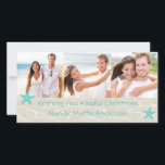 Tropical Beach  Photo Christmas Card<br><div class="desc">Tropical Beach Photo Christmas Card with three photos. Crop the photos into squares. Easy to customize. Tropical Beach Photo Christmas Card. Replace with your own photo. Tropical Beach Photo Christmas Card. Capture the Spirit of Seaside Serenity with Our Beachy Christmas Card. Embrace the warmth and tranquillity of the coast. Features...</div>