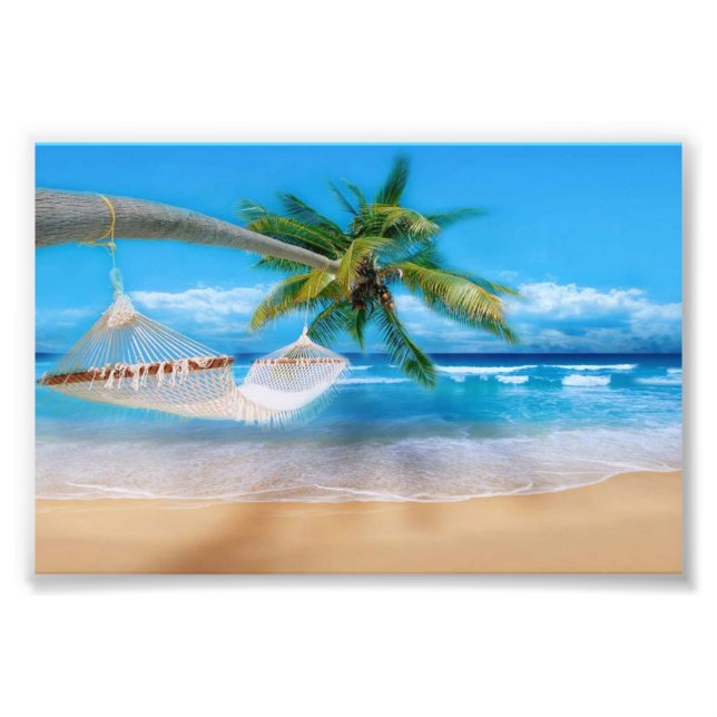 Tropical Beach Photo Print (Front)
