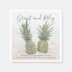 Tropical Beach Pineapple Party Paper Napkin