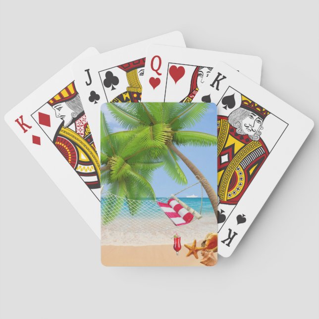 Tropical Beach Playing Cards (Back)