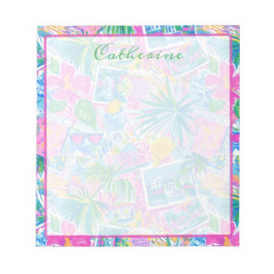 Tropical Beach Postcards Personalized Notepad
