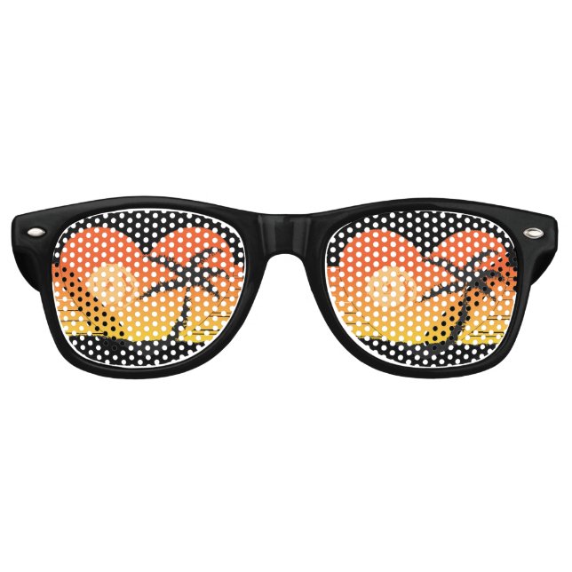 TROPICAL BEACH RETRO SUNGLASSES SHADES (Front)